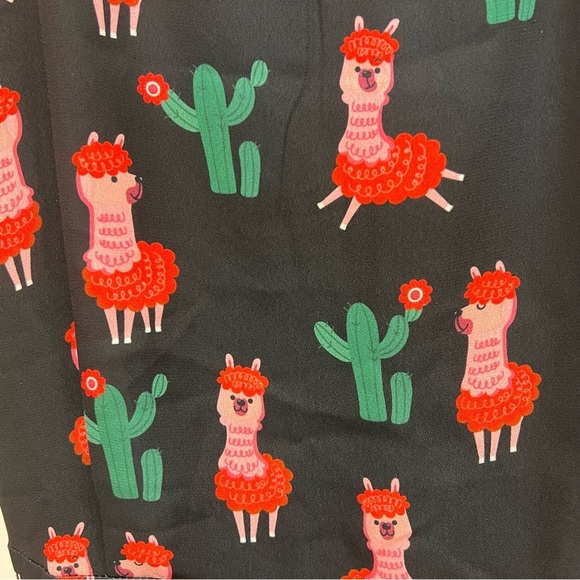 Paper Plane London llama print dress with attached belt size small/medium - Picture 5 of 15